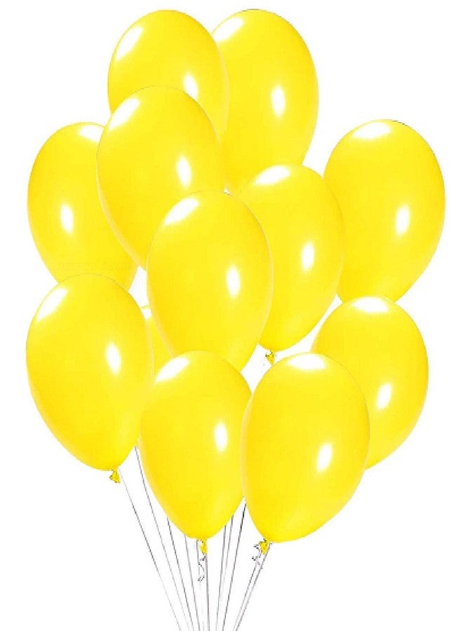 DEEPTI DECOR Pack Of 50 Yellow Color Latex Metallic HD Balloons 12" Inch Best For Theme Party Decoration, Happy Birthday Party Supplies, Wedding, Anniversary, Office Party Purpose, House Party, Opening Ceremony - Image 3